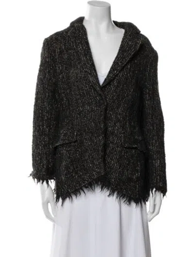 Pre-owned Rundholz Jute Tweed Pattern Jacket In Black