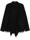 Rundholz Layered Asymmetric Blouse In Black