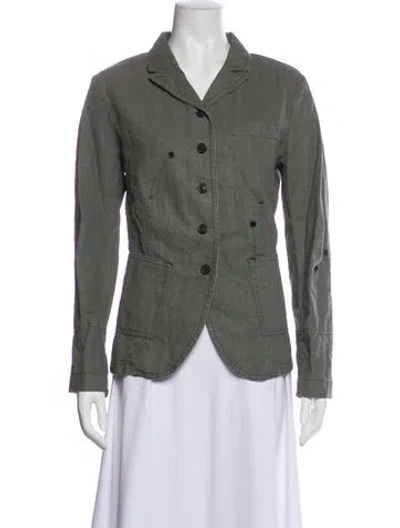 Pre-owned Rundholz Linen Blazer In Green