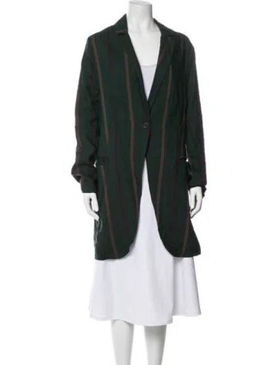 Pre-owned Rundholz Linen Coat In Green
