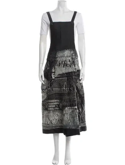 Pre-owned Rundholz Linen Long Skirt In Black