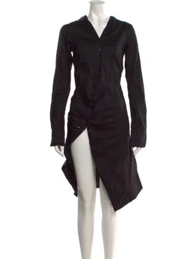Pre-owned Rundholz Linen Mini Dress In Black