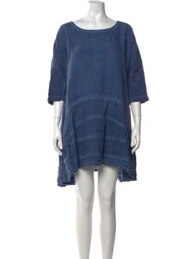 Pre-owned Rundholz Linen Mini Dress W/ Tags In Blue