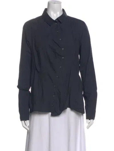 Pre-owned Rundholz Long Sleeve Button-up Top In Gray