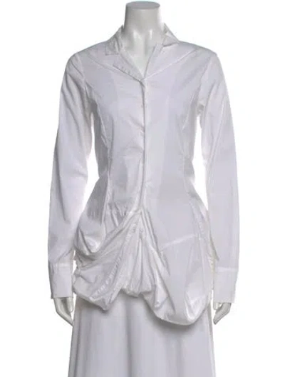 Pre-owned Rundholz Long Sleeve Button-up Top In Gray