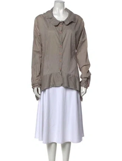 Pre-owned Rundholz Long Sleeve Button-up Top In Grey