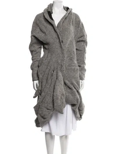 Pre-owned Rundholz Merino Wool Coat In Grey