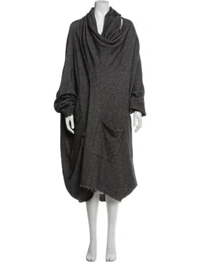 Pre-owned Rundholz Merino Wool Cowl Neck Sweater In Gray