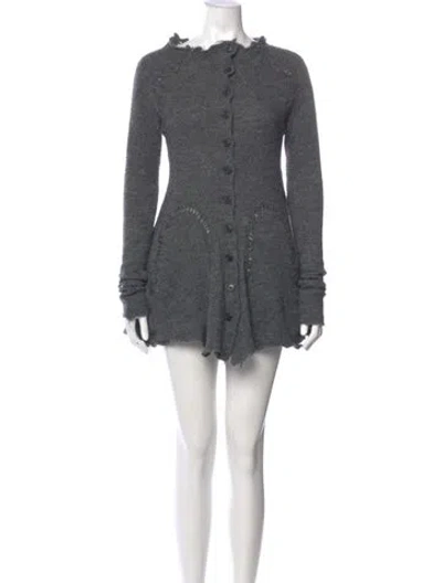 Pre-owned Rundholz Merino Wool Crew Neck Sweater In Gray