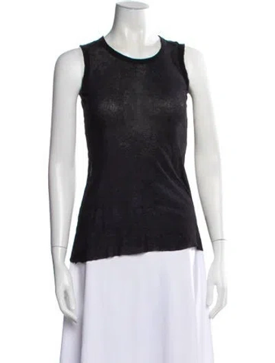 Pre-owned Rundholz Nylon Crew Neck Top In Black