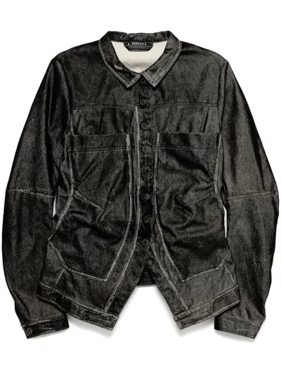 Rundholz Panelled Jacket In Schwarz