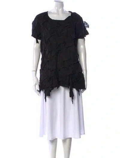 Pre-owned Rundholz Patterned Crew Neck Top In Black