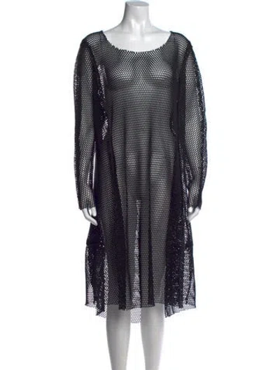 Pre-owned Rundholz Patterned Midi Length Dress W/ Tags In Black