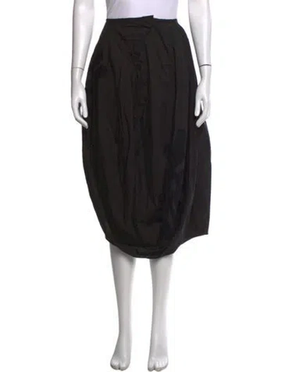 Pre-owned Rundholz Pleated Accents Midi Length Skirt In Black