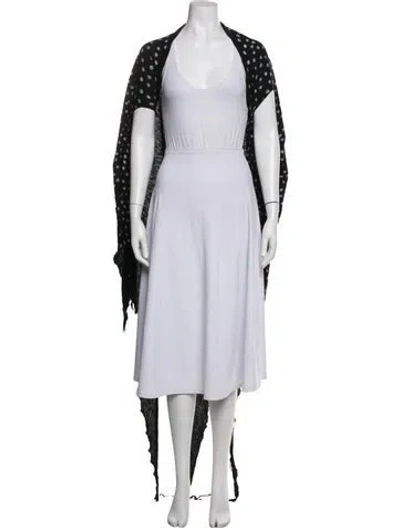 Pre-owned Rundholz Polka Dot Print Open Front Sweater In Black/white