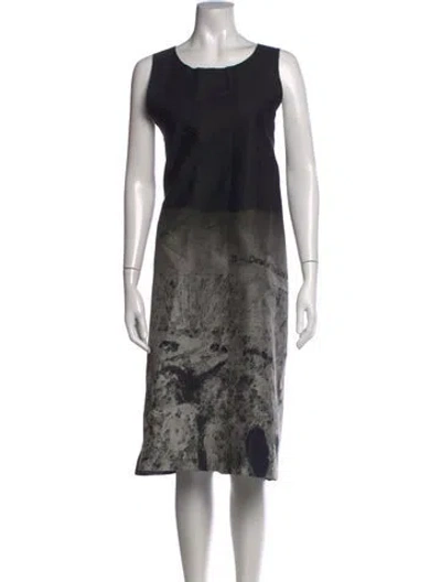 Pre-owned Rundholz Printed Knee-length Dress In Black