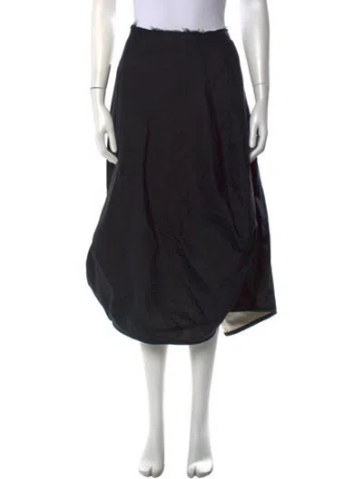 Pre-owned Rundholz Ruffle Embellishment Midi Length Skirt In Black