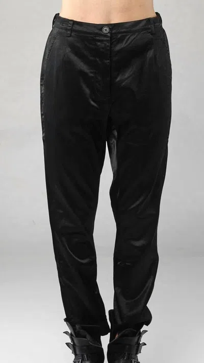 Rundholz Sateen Trousers In Black