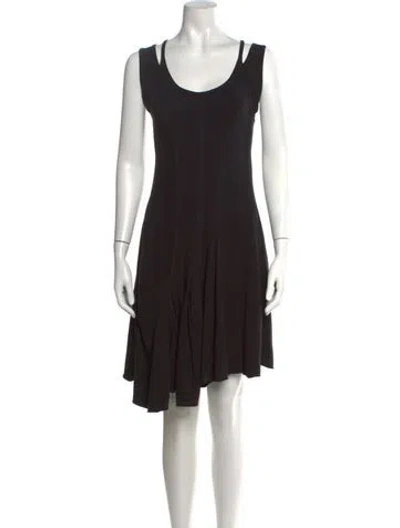 Pre-owned Rundholz Scoop Neck Knee-length Dress In Black