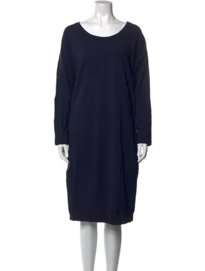 Pre-owned Rundholz Scoop Neck Knee-length Dress In Blue