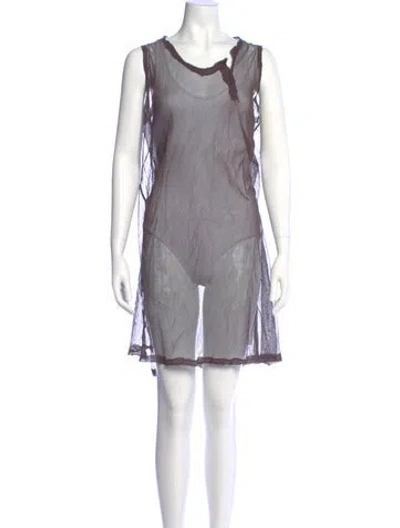Pre-owned Rundholz Scoop Neck Knee-length Dress In Brown