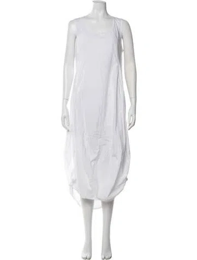 Pre-owned Rundholz Scoop Neck Long Dress In White