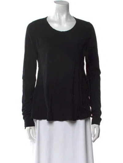 Pre-owned Rundholz Scoop Neck Long Sleeve Top In Black