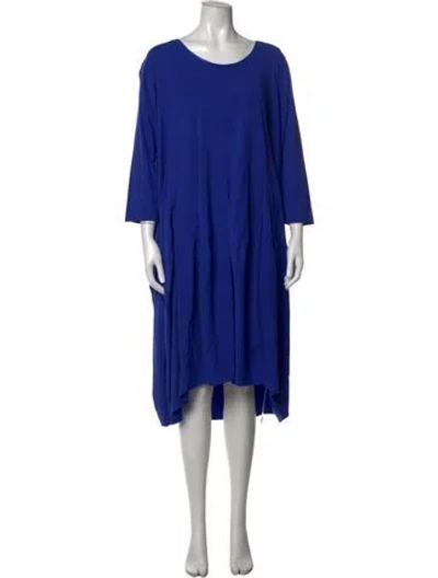 Pre-owned Rundholz Scoop Neck Midi Length Dress In Blue