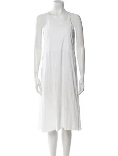 Pre-owned Rundholz Scoop Neck Midi Length Dress In White