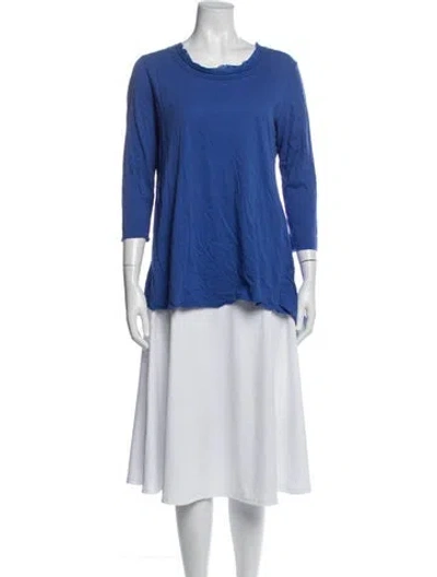 Pre-owned Rundholz Scoop Neck Three-quarter Sleeve Top In Blue