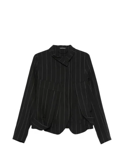 Rundholz Striped Jacket In Black