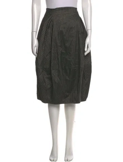 Pre-owned Rundholz Striped Knee-length Skirt In Green