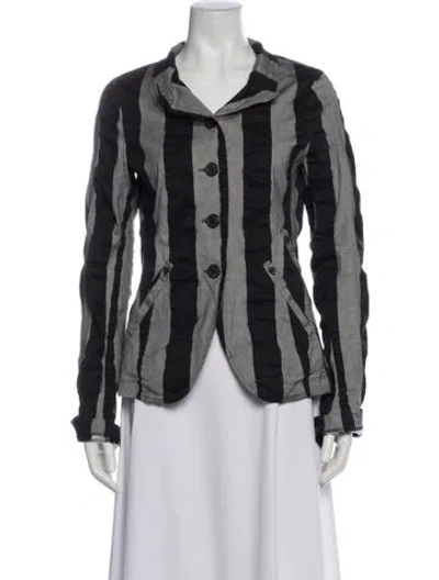Pre-owned Rundholz Striped Long Sleeve Top In Gray