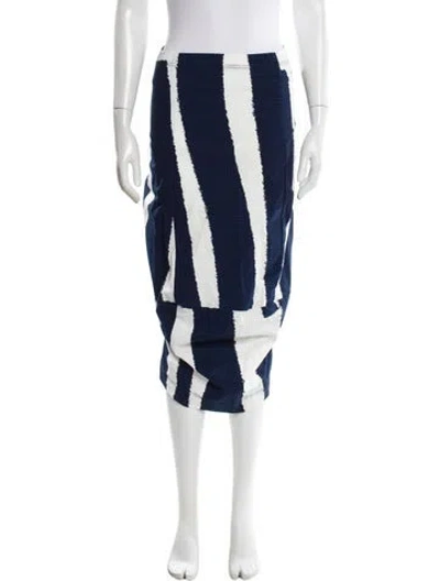 Pre-owned Rundholz Striped Midi Length Skirt W/ Tags In Blue