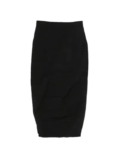Rundholz Textured Panelled Midi Skirt In Black