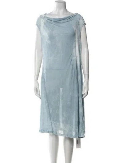 Pre-owned Rundholz Tie-dye Print Midi Length Dress In Blue