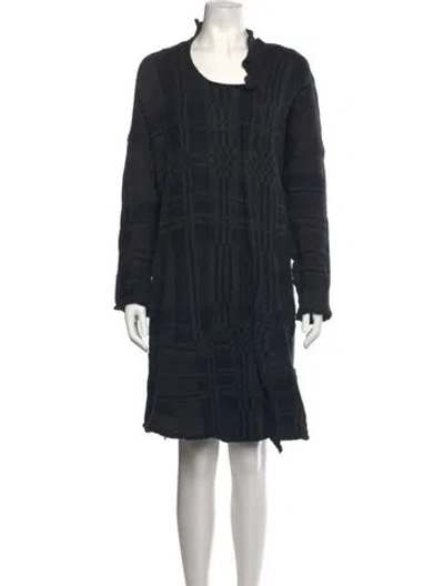 Pre-owned Rundholz Virgin Wool Long Dress In Black