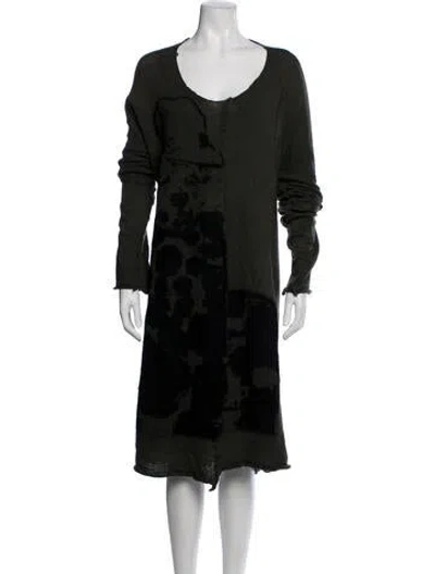 Pre-owned Rundholz Virgin Wool Midi Length Dress In Green