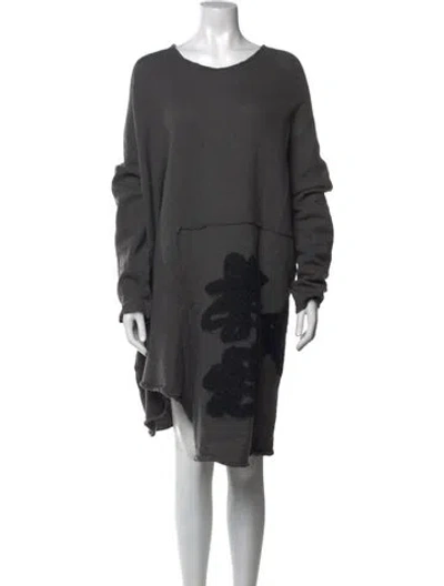 Pre-owned Rundholz Virgin Wool Midi Length Dress In Grey