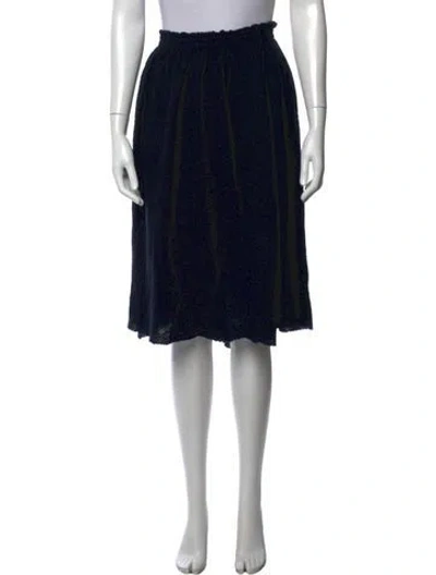 Pre-owned Rundholz Virgin Wool Midi Length Skirt In Black