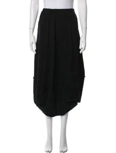 Pre-owned Rundholz Virgin Wool Midi Length Skirt In Black