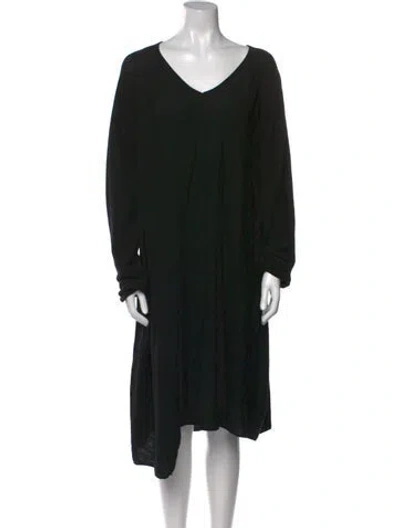 Pre-owned Rundholz V-neck Knee-length Dress In Black