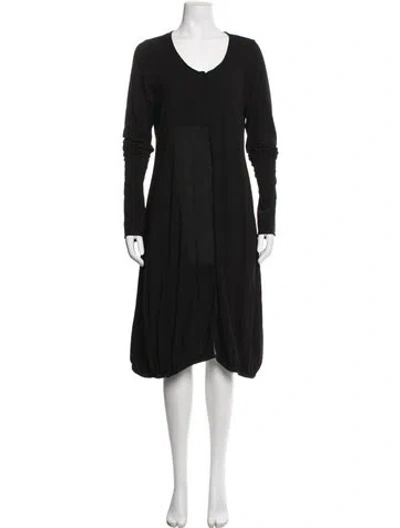 Pre-owned Rundholz V-neck Long Dress In Black