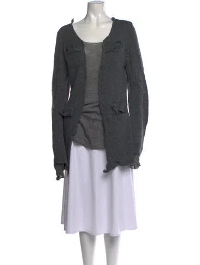 Pre-owned Rundholz Wool Open Front Sweater W/ Tags In Grey
