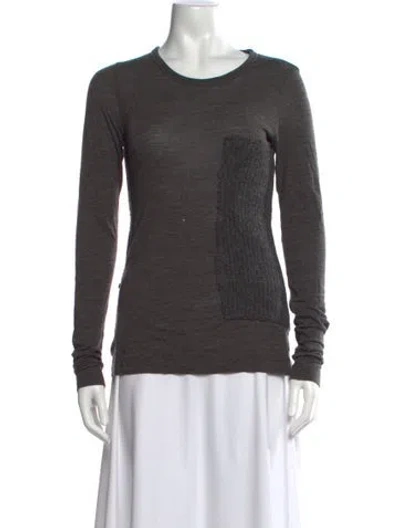 Pre-owned Rundholz Wool Scoop Neck Sweater In Gray