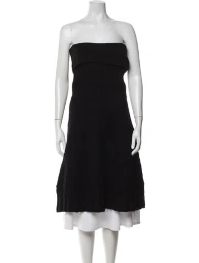 Pre-owned Rundholz Wool Strapless Sweater In Black