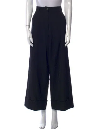 Pre-owned Rundholz Wool Wide Leg Pants In Black