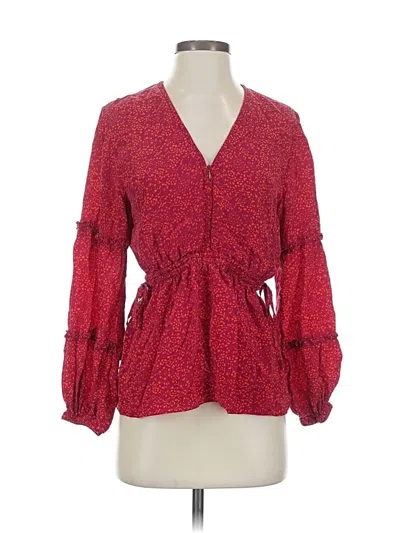 Pre-owned Rungolee Long Sleeve Blouse In Red