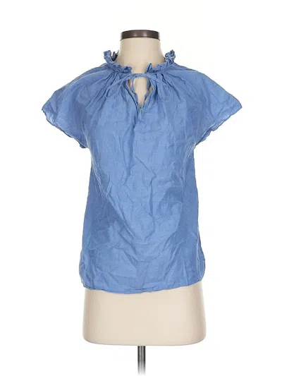Pre-owned Rungolee Short Sleeve Blouse In Blue