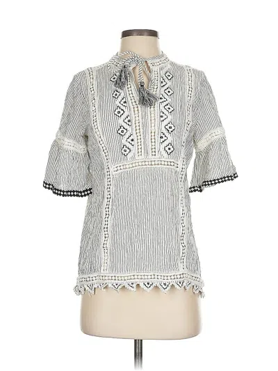 Pre-owned Rungolee Short Sleeve Blouse In Gray